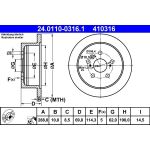 Bremsscheibe Lexus T. Rx 3.0-3.5 03-08 24.0110-0316.1 Bremsscheibe Lexus T. Rx 3.0-3.5 03-08 24.0110-0316.1