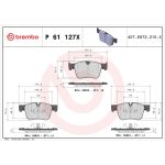 BREMBO Bremsklötze VA P 61 127X BREMBO Bremsklötze VA P 61 127X