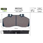 Valeo Bremsbelagsatz 882242 Valeo Bremsbelagsatz 882242