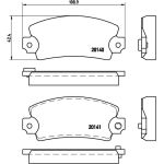 BREMBO Bremsbelagsatz, Scheibenbremse P 68 004 BREMBO Bremsbelagsatz, Scheibenbremse P 68 004