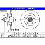 Bremsscheibe Vw P. T3 79-92 24.0116-0104.1 Bremsscheibe Vw P. T3 79-92 24.0116-0104.1