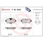 BREMBO Bremsklötze Xtra HA P 06 052X BREMBO Bremsklötze Xtra HA P 06 052X
