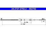 ATE Handbremsseil 24.3727-2702.2 ATE Handbremsseil 24.3727-2702.2