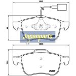 Japanparts Bremsbeläge PA-0247AF Japanparts Bremsbeläge PA-0247AF