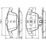 Bosch Bremsbelagsatz 0 986 494 342 Bosch Bremsbelagsatz 0 986 494 342