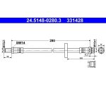 ATE Bremsschlauch 24.5148-0280.3 ATE Bremsschlauch 24.5148-0280.3