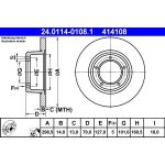 Bremsscheibe Land Rover P. Defender 2.2-2.5D 4X4 90-16 24.0114-0108.1 Bremsscheibe Land Rover P. Defender 2.2-2.5D 4X4 90-16 24.0114-0108.1