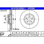 Bremsscheibe Ford P. Focus/Kuga/Transit 1.5-2.0 Tdci 12 24.0125-0209.1 Bremsscheibe Ford P. Focus/Kuga/Transit 1.5-2.0 Tdci 12 24.0125-0209.1