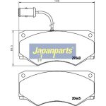 Japanparts Bremsbeläge PA-0231AF Japanparts Bremsbeläge PA-0231AF