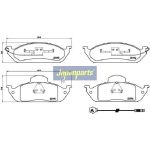 Japanparts Bremsbeläge PA-0535AF Japanparts Bremsbeläge PA-0535AF