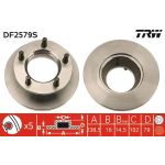 TRW Bremsscheibe Mercedes-Benz Mb100 87-96 DF2579S