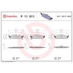 BREMBO Bremsklötze VA P 11 011 BREMBO Bremsklötze VA P 11 011