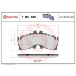BREMBO Bremsklötze VA P 83 180 BREMBO Bremsklötze VA P 83 180