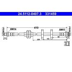 ATE Bremsschlauch 24.5112-0407.3 ATE Bremsschlauch 24.5112-0407.3