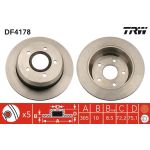 99 482 000 Bremsscheibe HA DF4178 99 482 000 Bremsscheibe HA DF4178