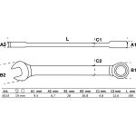 BGS Ratschenring-Maulschlüssel SW 14 mm 6514
