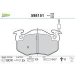 Valeo Bremsbelagsatz 598151 Valeo Bremsbelagsatz 598151
