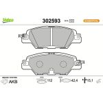 Valeo Bremsbelagsatz 302593 Valeo Bremsbelagsatz 302593