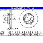 Bremsscheibe Audi S. A4/A5/Q5 07- Power Disc 24.0330-0193.1 Bremsscheibe Audi S. A4/A5/Q5 07- Power Disc 24.0330-0193.1