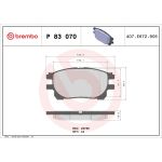 BREMBO Bremsklötze VA P 83 070 BREMBO Bremsklötze VA P 83 070