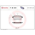 BREMBO Bremsklötze HA P 49 041 BREMBO Bremsklötze HA P 49 041