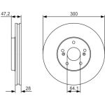 Bosch Automotive Bremsscheibe 0986479R47 Bosch Automotive Bremsscheibe 0986479R47