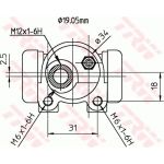 TRW Bremsrolle BWD134 TRW Bremsrolle BWD134