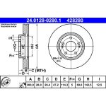 Bremsscheibe Kia P. Sportage 2.0-2.7 4Wd 04 24.0128-0280.1 Bremsscheibe Kia P. Sportage 2.0-2.7 4Wd 04 24.0128-0280.1