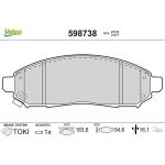 Valeo Bremsbelagsatz 598738 Valeo Bremsbelagsatz 598738