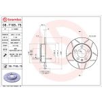 12 482 014M Bremsscheibe HA Brembo Max 08.7165.75 12 482 014M Bremsscheibe HA Brembo Max 08.7165.75