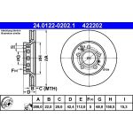 Bremsscheibe Audi T. A8 2.8-6.0 Quattro 02-10 24.0122-0202.1 Bremsscheibe Audi T. A8 2.8-6.0 Quattro 02-10 24.0122-0202.1