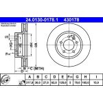 Bremsscheibe Land Rover P. Discovery 2.7D/4.0 4X4 04 24.0130-0178.1 Bremsscheibe Land Rover P. Discovery 2.7D/4.0 4X4 04 24.0130-0178.1