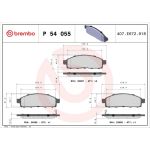 BREMBO Bremsklötze VA P 54 055 BREMBO Bremsklötze VA P 54 055