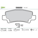 Valeo Bremsbelagsatz 598680 Valeo Bremsbelagsatz 598680