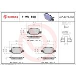 BREMBO Bremsklötze HA P 23 150 BREMBO Bremsklötze HA P 23 150