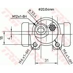 TRW Radbremszylinder BWF155 TRW Radbremszylinder BWF155
