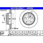 Bremsscheibe Bmw T. E87/E90 24.0120-0204.1