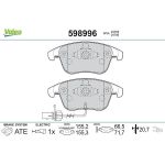 Valeo Bremsbelagsatz 598996 Valeo Bremsbelagsatz 598996