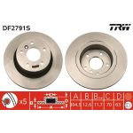 Bremsscheibe Rover T. 75 DF2791S Bremsscheibe Rover T. 75 DF2791S