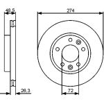 Bosch Bremsscheibe Vorderachse 0 986 479 444 Bosch Bremsscheibe Vorderachse 0 986 479 444