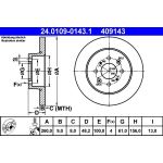 Bremsscheibe Honda T. Civic 1.3-1.7 95-05 24.0109-0143.1 Bremsscheibe Honda T. Civic 1.3-1.7 95-05 24.0109-0143.1