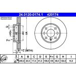 Bremsscheibe Opel P. Corsa 1.0-1.2/1.7 D 00-06 24.0120-0174.1 Bremsscheibe Opel P. Corsa 1.0-1.2/1.7 D 00-06 24.0120-0174.1