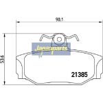 Japanparts Bremsbeläge PP-0320AF Japanparts Bremsbeläge PP-0320AF