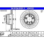 Bremsscheibe Porsche S. 911 3.6-3.8 01-12 Le 24.0134-0101.1 Bremsscheibe Porsche S. 911 3.6-3.8 01-12 Le 24.0134-0101.1