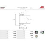 AP9001 AS-PL Riemenscheibe für Lichtmaschine AP9001 AP9001 AS-PL Riemenscheibe für Lichtmaschine AP9001
