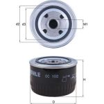 OC 102 MAHLE Ölfilter OC 102, Anschraubfilter, Höhe 69,6 mm – u. a. für Opel Omega A (V87), A Caravan (V87), Senator B (V88) – OE Nummer 0650383 - l OC 102 MAHLE Ölfilter OC 102, Anschraubfilter, Höhe 69,6 mm – u. a. für Opel Omega A (V87), A Caravan (V87), Senator B (V88) – OE Nummer 0650383 - l