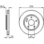 Bosch Bremsscheibe 0 986 479 B67 Bosch Bremsscheibe 0 986 479 B67