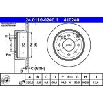 Bremsscheibe Mitsubishi T. Galant/Lancer/Space Wagon 1.6-2.5 91 24.0110-0240.1 Bremsscheibe Mitsubishi T. Galant/Lancer/Space Wagon 1.6-2.5 91 24.0110-0240.1