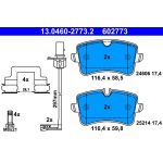 ATE Bremsbelagsatz Audi Hinterachse A8 2.0-6.3 09 13.0460-2773.2 ATE Bremsbelagsatz Audi Hinterachse A8 2.0-6.3 09 13.0460-2773.2
