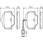 Bosch Bremsbelagsatz 0 986 424 267
